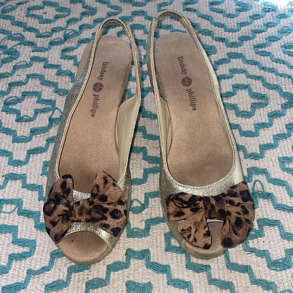 EUC Lindsay Phillips Wedge Sandal - Picture 2 of 5